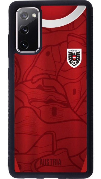 Coque Samsung Galaxy S20 FE 5G - Silicone rigide noir Maillot de football Autriche personnalisable