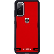 Coque Samsung Galaxy S20 FE 5G - Silicone rigide noir Maillot de football Autriche 2026 personnalisable