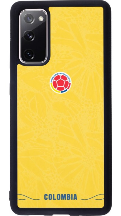 Coque Samsung Galaxy S20 FE 5G - Silicone rigide noir Maillot de football Colombie 2026 personnalisable