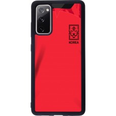 Coque Samsung Galaxy S20 FE 5G - Silicone rigide noir Maillot de football Corée du Sud 2022 personnalisable