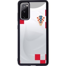 Coque Samsung Galaxy S20 FE 5G - Silicone rigide noir Maillot de football Croatie 2022 personnalisable