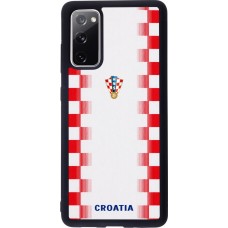 Coque Samsung Galaxy S20 FE 5G - Silicone rigide noir Maillot de football Croatie 2026 personnalisable