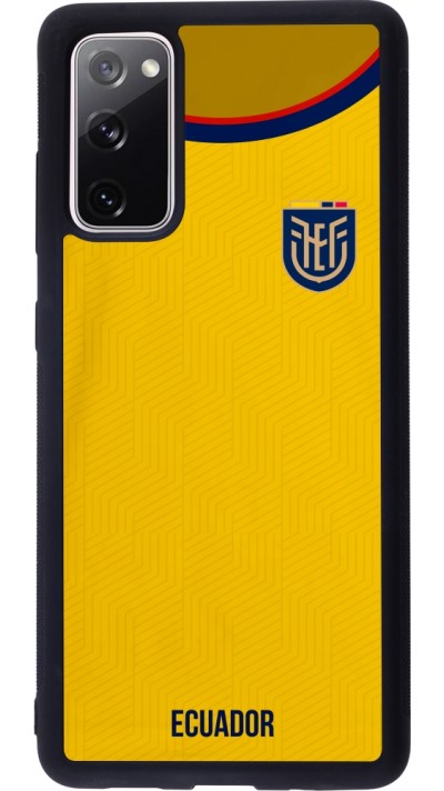 Coque Samsung Galaxy S20 FE 5G - Silicone rigide noir Maillot de football Equateur 2022