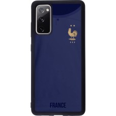 Coque Samsung Galaxy S20 FE 5G - Silicone rigide noir Maillot de football France 2022 personnalisable