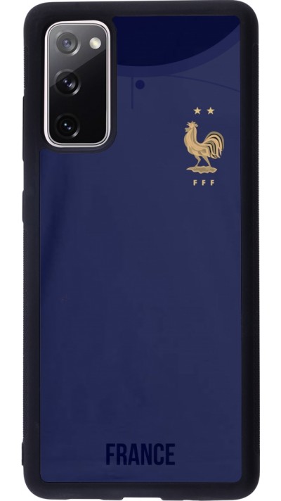 Coque Samsung Galaxy S20 FE 5G - Silicone rigide noir Maillot de football France 2022 personnalisable