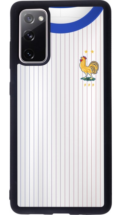 Coque Samsung Galaxy S20 FE 5G - Silicone rigide noir Maillot de football France Extérieur personnalisable