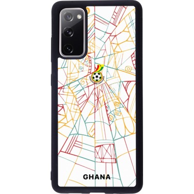 Coque Samsung Galaxy S20 FE 5G - Silicone rigide noir Maillot de football Ghana 2026 personnalisable