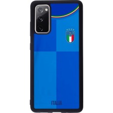 Coque Samsung Galaxy S20 FE 5G - Silicone rigide noir Maillot de football Italie 2022 personnalisable