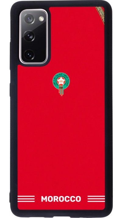 Samsung Galaxy S20 FE 5G Case Hülle - Silikon schwarz Marokko 2026 personalisierbares Fussballtrikot