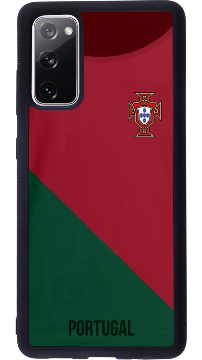 Coque Samsung Galaxy S20 FE 5G - Silicone rigide noir Maillot de football Portugal 2022