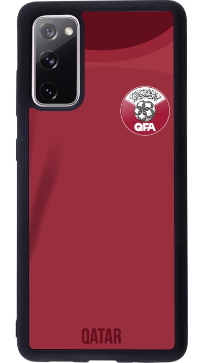 Coque Samsung Galaxy S20 FE 5G - Silicone rigide noir Maillot de football Qatar 2022 personnalisable