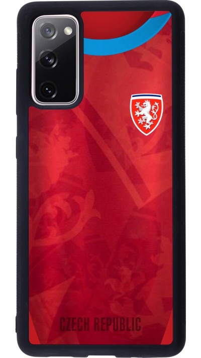 Coque Samsung Galaxy S20 FE 5G - Silicone rigide noir Maillot de football République Tchèque personnalisable