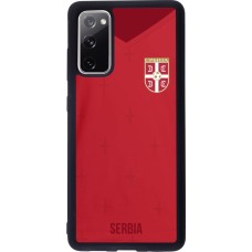 Coque Samsung Galaxy S20 FE 5G - Silicone rigide noir Maillot de football Serbie 2022 personnalisable