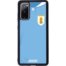 Coque Samsung Galaxy S20 FE 5G - Silicone rigide noir Maillot de football Uruguay 2022 personnalisable