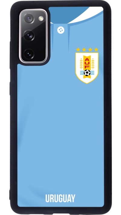 Coque Samsung Galaxy S20 FE 5G - Silicone rigide noir Maillot de football Uruguay 2022 personnalisable