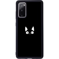 Coque Samsung Galaxy S20 FE - Silicone rigide noir Funny cat on black
