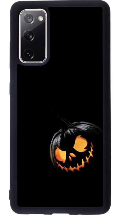 Coque Samsung Galaxy S20 FE 5G - Silicone rigide noir Halloween 2023 discreet pumpkin