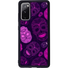 Samsung Galaxy S20 FE 5G Case Hülle - Silikon schwarz Halloween 2023 pink skulls
