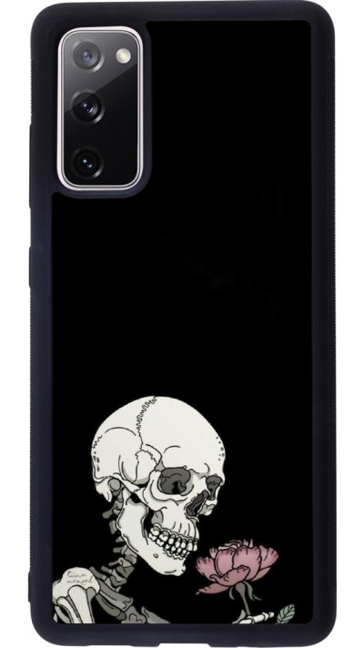 Samsung Galaxy S20 FE 5G Case Hülle - Silikon schwarz Halloween 2023 rose and skeleton