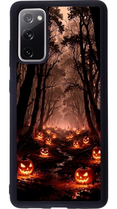 Coque Samsung Galaxy S20 FE 5G - Silicone rigide noir Halloween 2025 Road of Terrifying Pumpkins