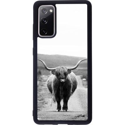 Hülle Samsung Galaxy S20 FE - Silikon schwarz Highland cattle