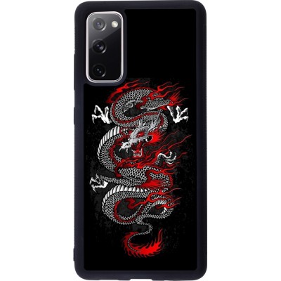 Samsung Galaxy S20 FE 5G Case Hülle - Silikon schwarz Japanese style Dragon Tattoo Red Black