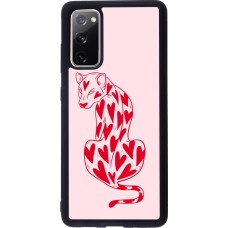Samsung Galaxy S20 FE 5G Case Hülle - Silikon schwarz Leopard with hearts 2026