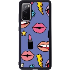 Coque Samsung Galaxy S20 FE 5G - Silicone rigide noir Lips and lipgloss