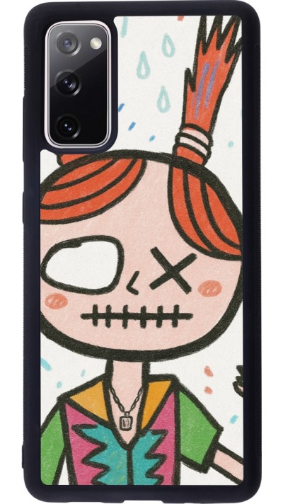 Coque Samsung Galaxy S20 FE 5G - Silicone rigide noir Little Girl Sketch