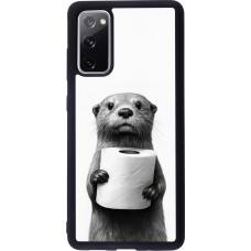 Coque Samsung Galaxy S20 FE 5G - Silicone rigide noir Loutre papier de toilette