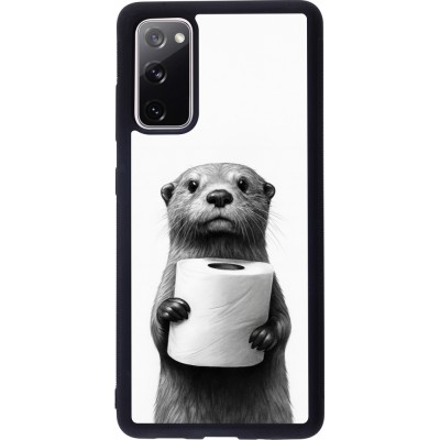Coque Samsung Galaxy S20 FE 5G - Silicone rigide noir Loutre papier de toilette