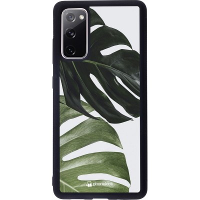 Hülle Samsung Galaxy S20 FE - Silikon schwarz Monstera Plant