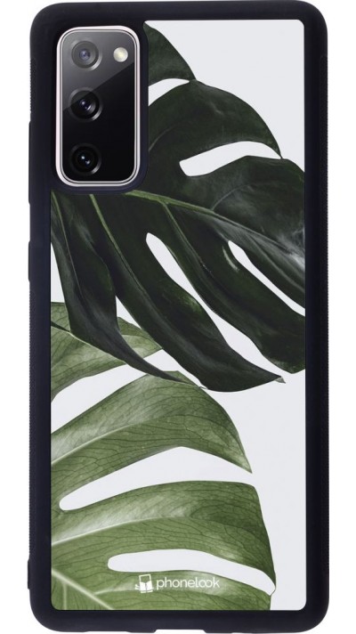 Hülle Samsung Galaxy S20 FE - Silikon schwarz Monstera Plant