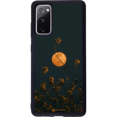 Hülle Samsung Galaxy S20 FE - Silikon schwarz Moon Flowers