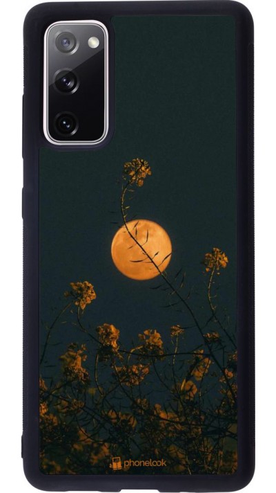 Hülle Samsung Galaxy S20 FE - Silikon schwarz Moon Flowers