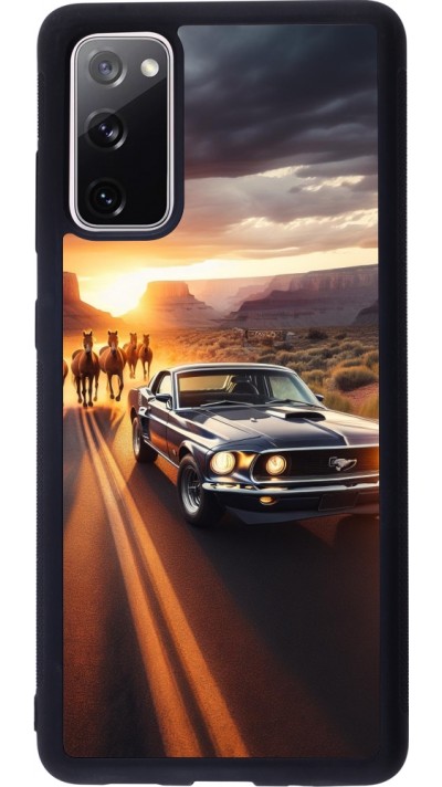 Coque Samsung Galaxy S20 FE 5G - Silicone rigide noir Mustang 69 Grand Canyon