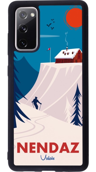 Coque Samsung Galaxy S20 FE 5G - Silicone rigide noir Nendaz Cabane Ski
