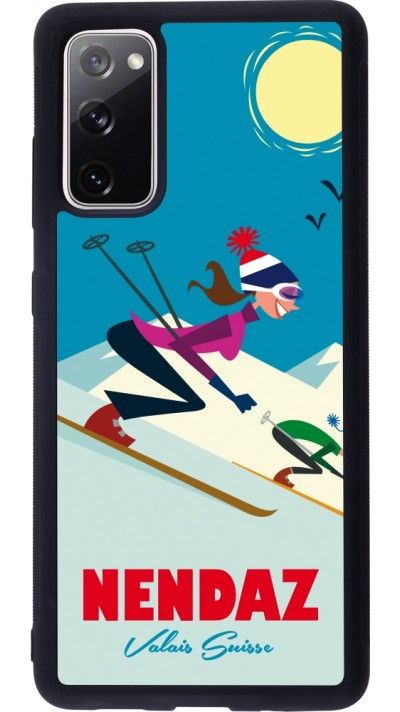 Coque Samsung Galaxy S20 FE 5G - Silicone rigide noir Nendaz Ski Downhill