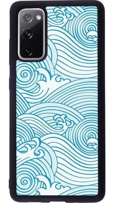 Hülle Samsung Galaxy S20 FE - Silikon schwarz Ocean Waves