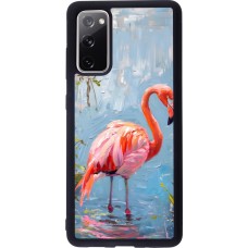 Coque Samsung Galaxy S20 FE 5G - Silicone rigide noir Paint Flamingo
