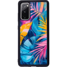 Coque Samsung Galaxy S20 FE 5G - Silicone rigide noir Palms Blue