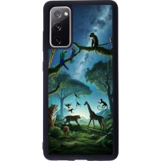 Coque Samsung Galaxy S20 FE 5G - Silicone rigide noir Paradis des animaux exotiques