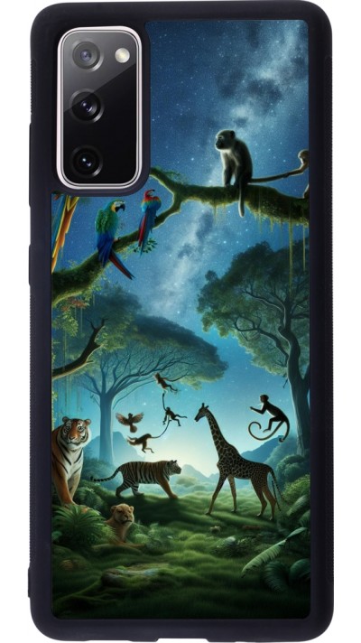 Coque Samsung Galaxy S20 FE 5G - Silicone rigide noir Paradis des animaux exotiques