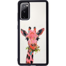 Coque Samsung Galaxy S20 FE 5G - Silicone rigide noir Pink Girafe Paint