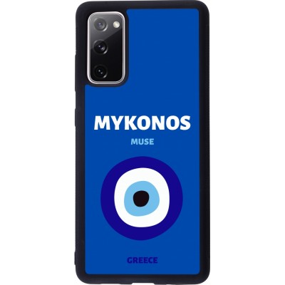 Samsung Galaxy S20 FE 5G Case Hülle - Silikon schwarz Pop Summer Destination Mykonos