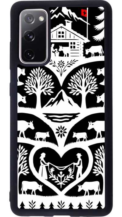 Coque Samsung Galaxy S20 FE 5G - Silicone rigide noir Poya Suisse 2 noir