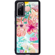 Samsung Galaxy S20 FE 5G Case Hülle - Silikon schwarz Preppy Collage Aloha