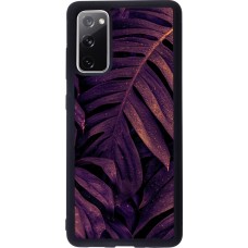 Samsung Galaxy S20 FE 5G Case Hülle - Silikon schwarz Purple Light Leaves
