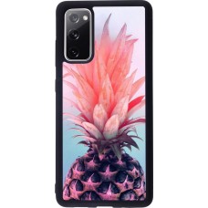 Coque Samsung Galaxy S20 FE - Silicone rigide noir Purple Pink Pineapple