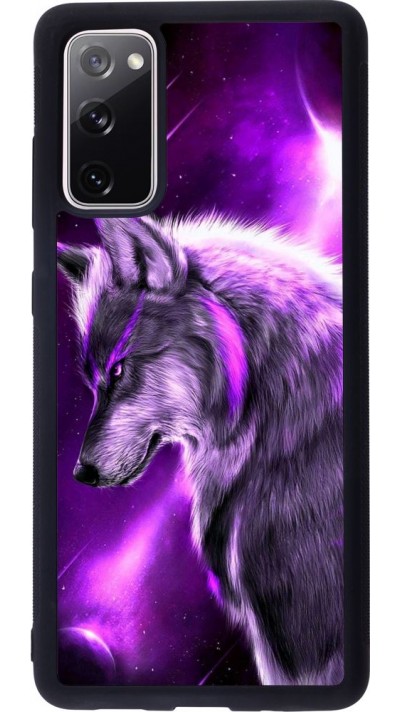 Hülle Samsung Galaxy S20 FE - Silikon schwarz Purple Sky Wolf